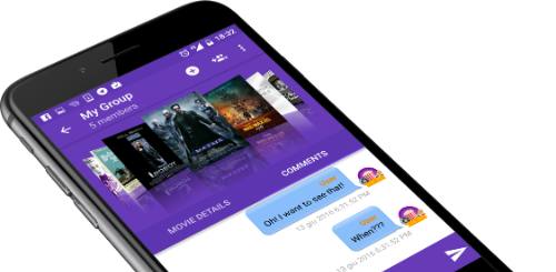 Screenshot of the Film To See Android app.